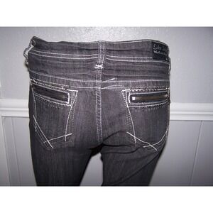 Women's SUKO Blue Jeans Size 10, Rhinestones Front And ZIPPERS BACK Pockets,
